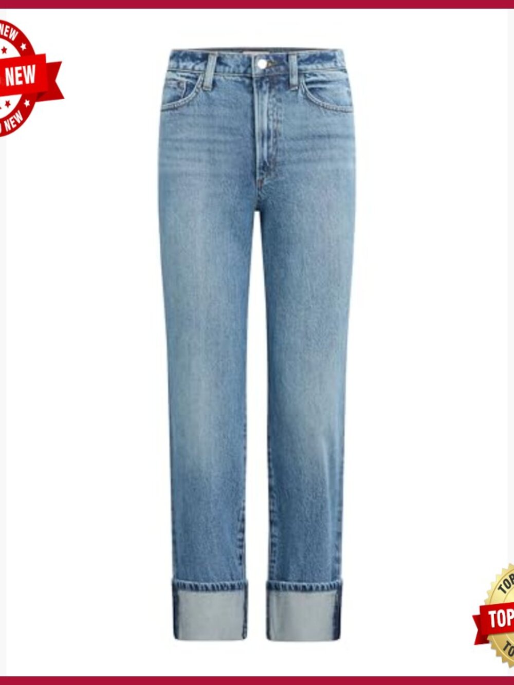 High Rise Straight Leg Jeans, 32" Inseam, Lightweight Denim - Picture 7 of 7